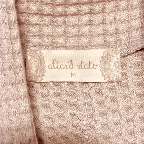 Altar’d State Waffle-knit Soft Cozy Waterfall Open Cardigan Sweater Medium - Picture 6 of 13